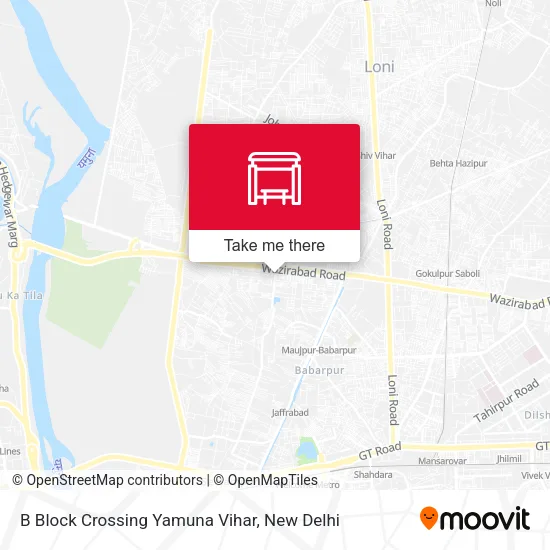 B Block Crossing Yamuna Vihar map