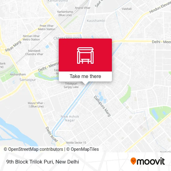 9th Block Trilok Puri map