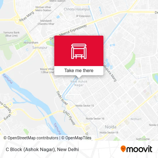 C Block (Ashok Nagar) map