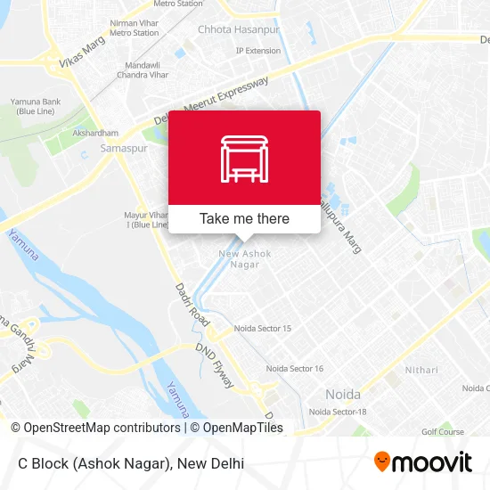 C Block (Ashok Nagar) map