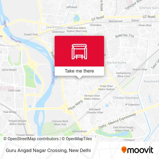 Guru Angad Nagar Crossing map