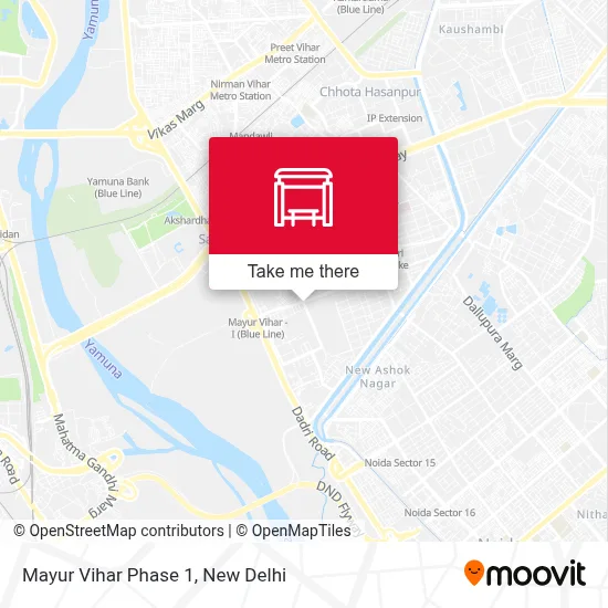 Mayur Vihar Phase 1 map
