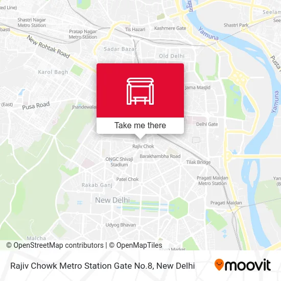 Rajiv Chowk Metro Station Gate No.8 map