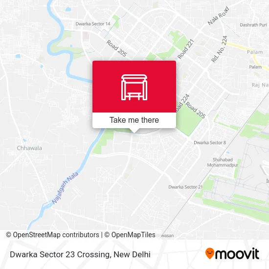 Dwarka Sector 23 Crossing map