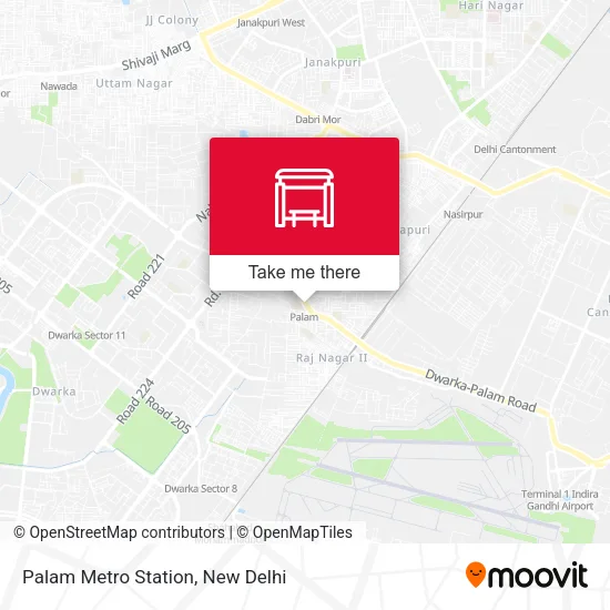 Palam Metro Station map