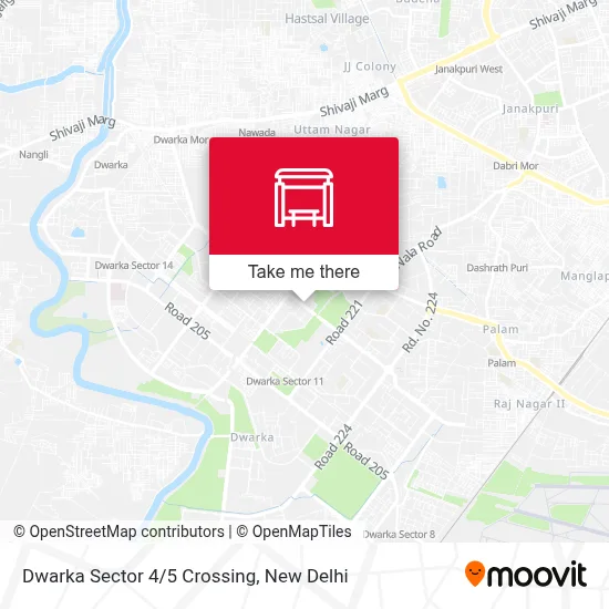 Dwarka Sector 4/5 Crossing map