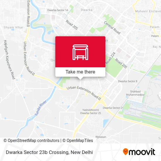 Dwarka Sec-23b Crossing map