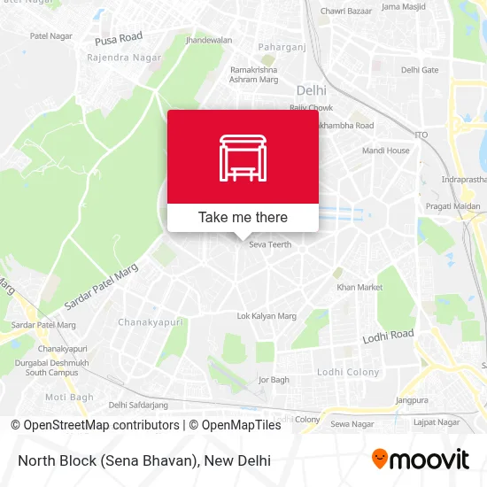North Block (Sena Bhavan) map