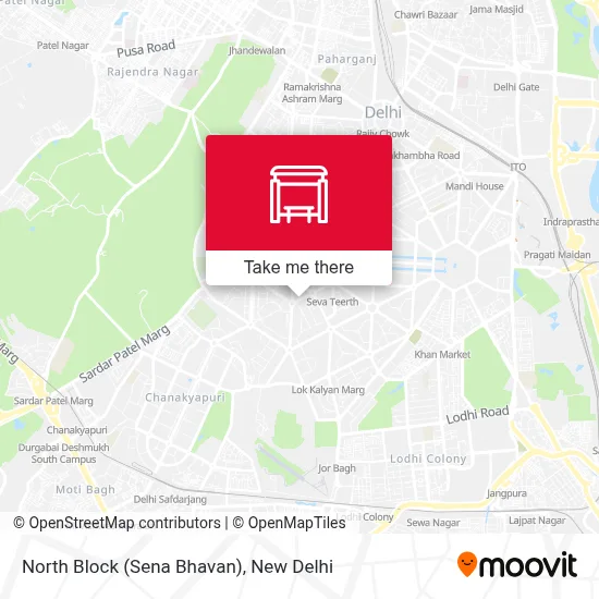 North Block (Sena Bhavan) map