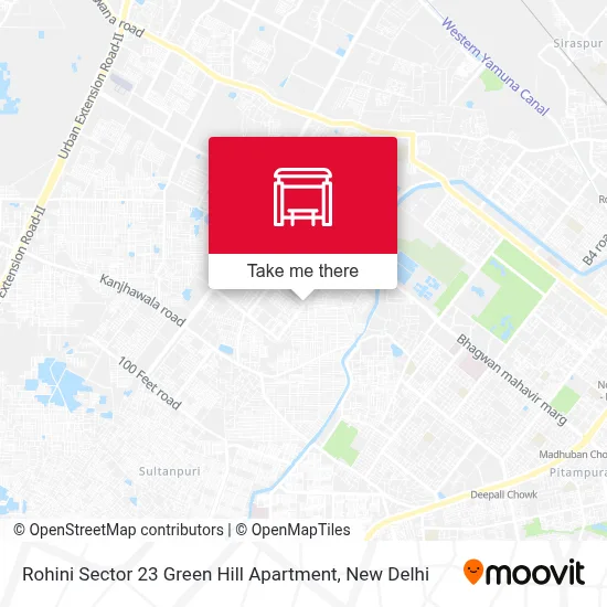 Rohini Sector 23 Green Hill Apartment map