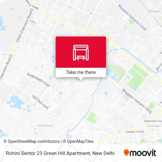 Rohini Sector 23 Green Hill Apartment map