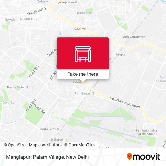 Manglapuri Palam Village map