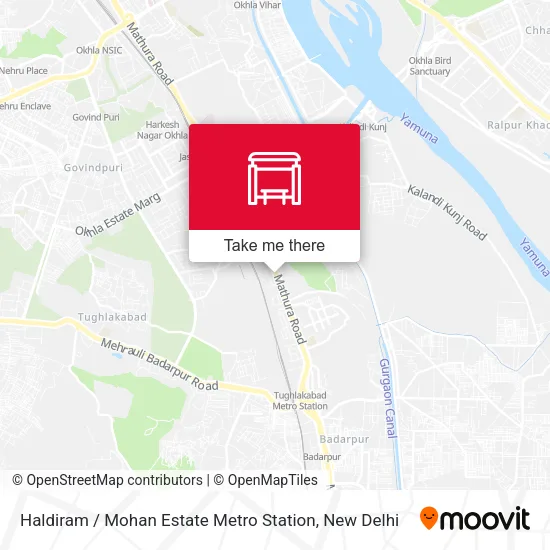 Haldiram / Mohan Estate Metro Station map