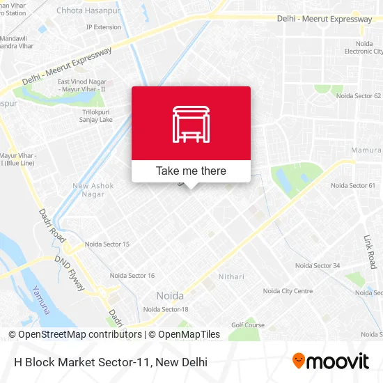 H Block Market Sector-11 map