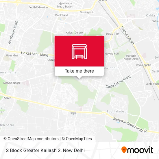 S Block Greater Kailash 2 map