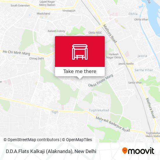 D.D.A.Flats Kalkaji (Alaknanda) map