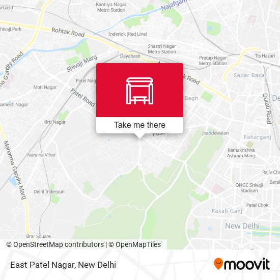 East Patel Nagar map