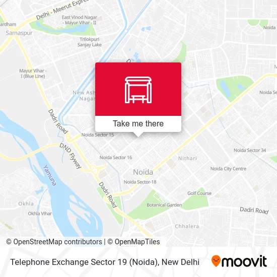 Telephone Exchange Sector 19 (Noida) map
