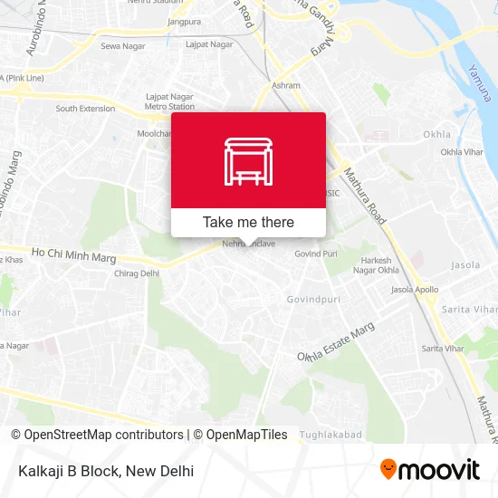Kalkaji B Block map