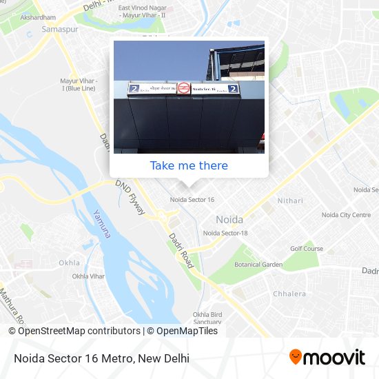 Noida Sector 16 Metro map