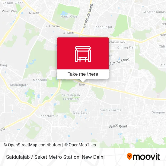 Saidulajab / Saket Metro Sation stop - Routes, Schedules, and Fares