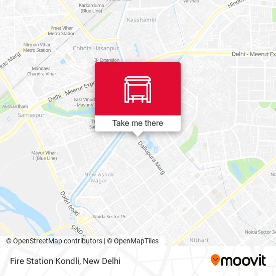 Fire Station Kondli map
