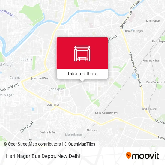 Hari Nagar Bus Depot map