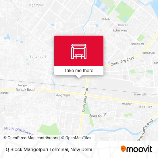 Q Block Mangolpuri Terminal map