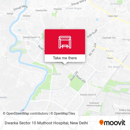 Dwarka Sector 10 Muthoot Hospital map