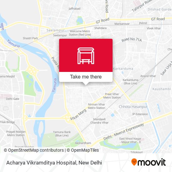 Acharya Vikramditya Hospital map