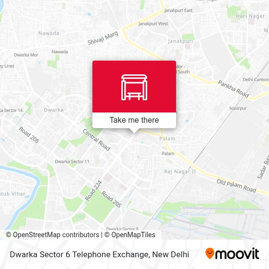 Dwarka Sector 6 Telephone Exchange map