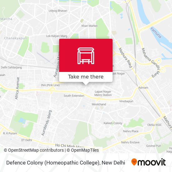 Defence Colony (Homeopathic College) map