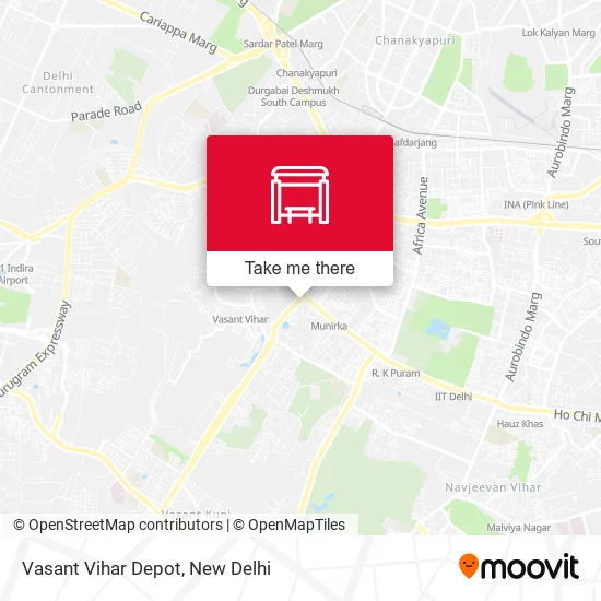 Vasant Vihar Depot map