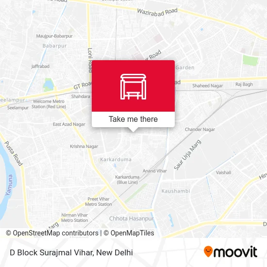 D Block Surajmal Vihar map