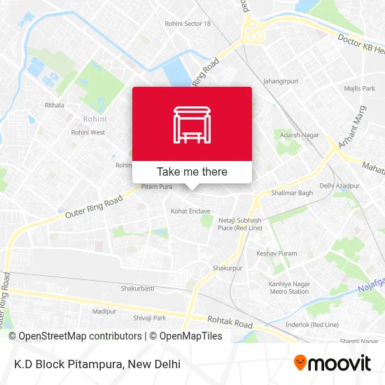 K.D Block Pitampura map