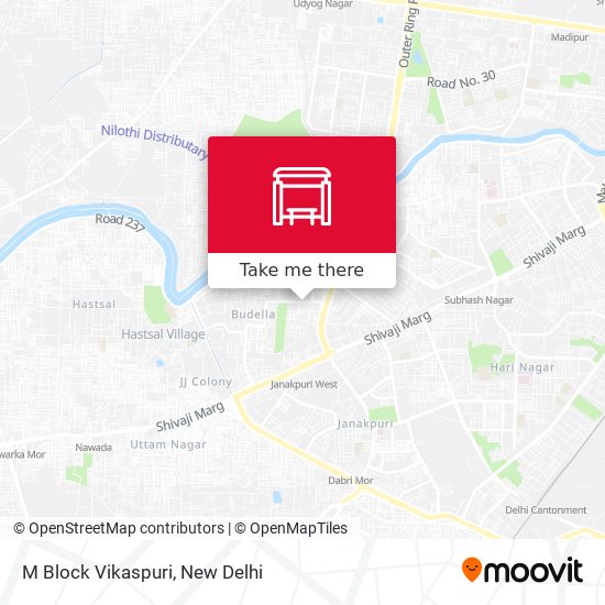 M Block Vikaspuri map