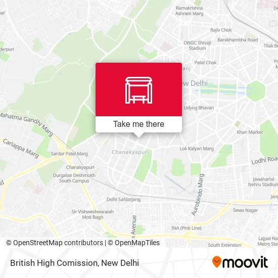 British High Comission map