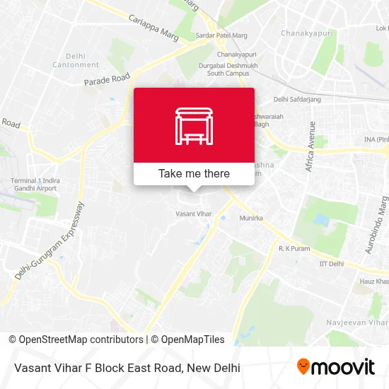 Vasant Vihar F Block Poorvi Marg map