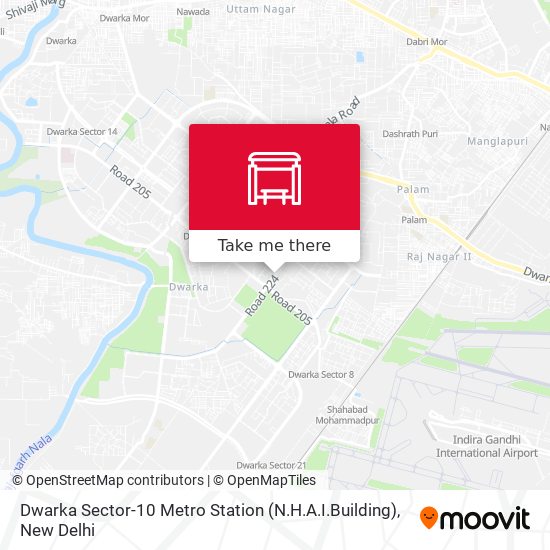Dwarka Sector-10 Metro Station (N.H.A.I.Building) map
