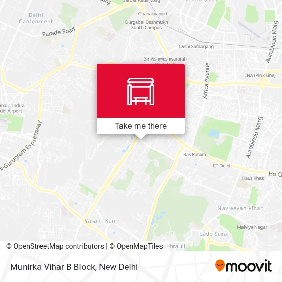 Munirka Vihar B Block map