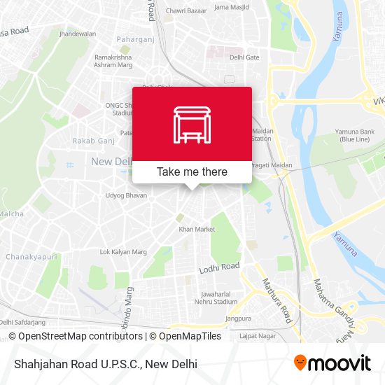 Shahjahan Road U.P.S.C. map