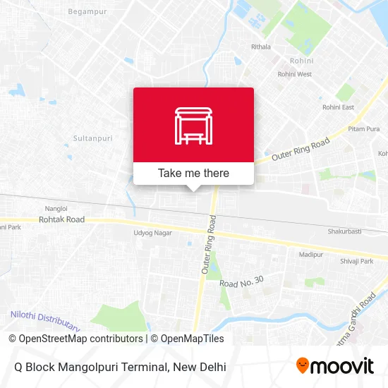 Q Block Mangolpuri Terminal map