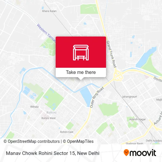 Manav Chowk Rohini Sector 15 map