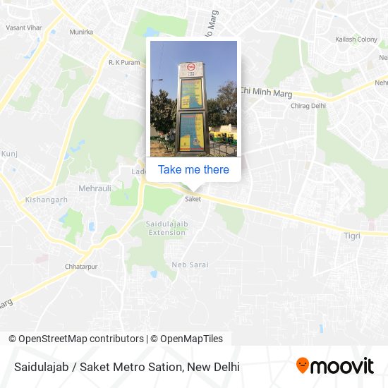 Saidulajab / Saket Metro Sation map