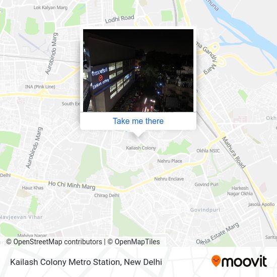 Kailash Colony Metro Station map