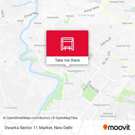 Dwarka Sector 11 Market map