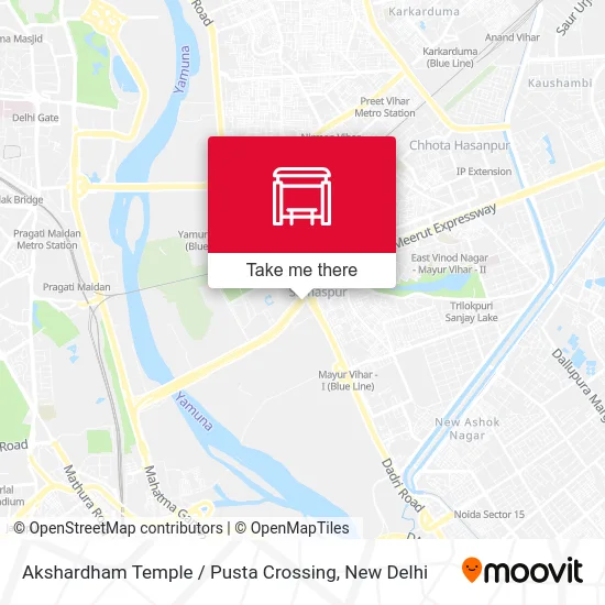 Akshardham Temple / Pusta Crossing map