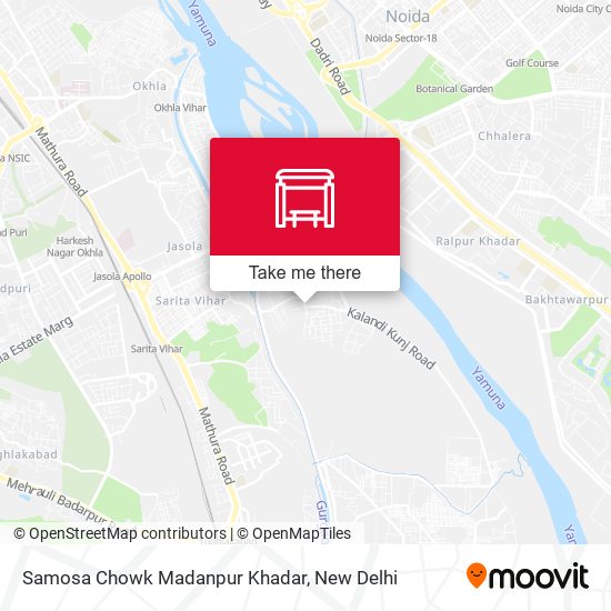 Samosa Chowk Madanpur Khadar map