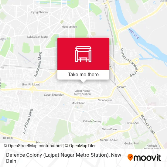 Defence Colony (Lajpat Nagar Metro Station) map