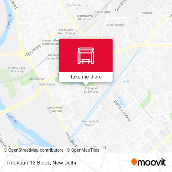 Trilokpuri 13 Block map